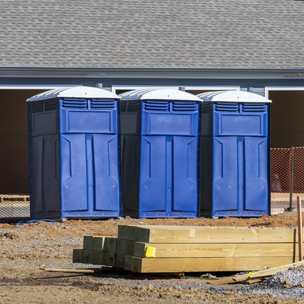 what is the expected delivery and pickup timeframe for the porta potties in Lysander